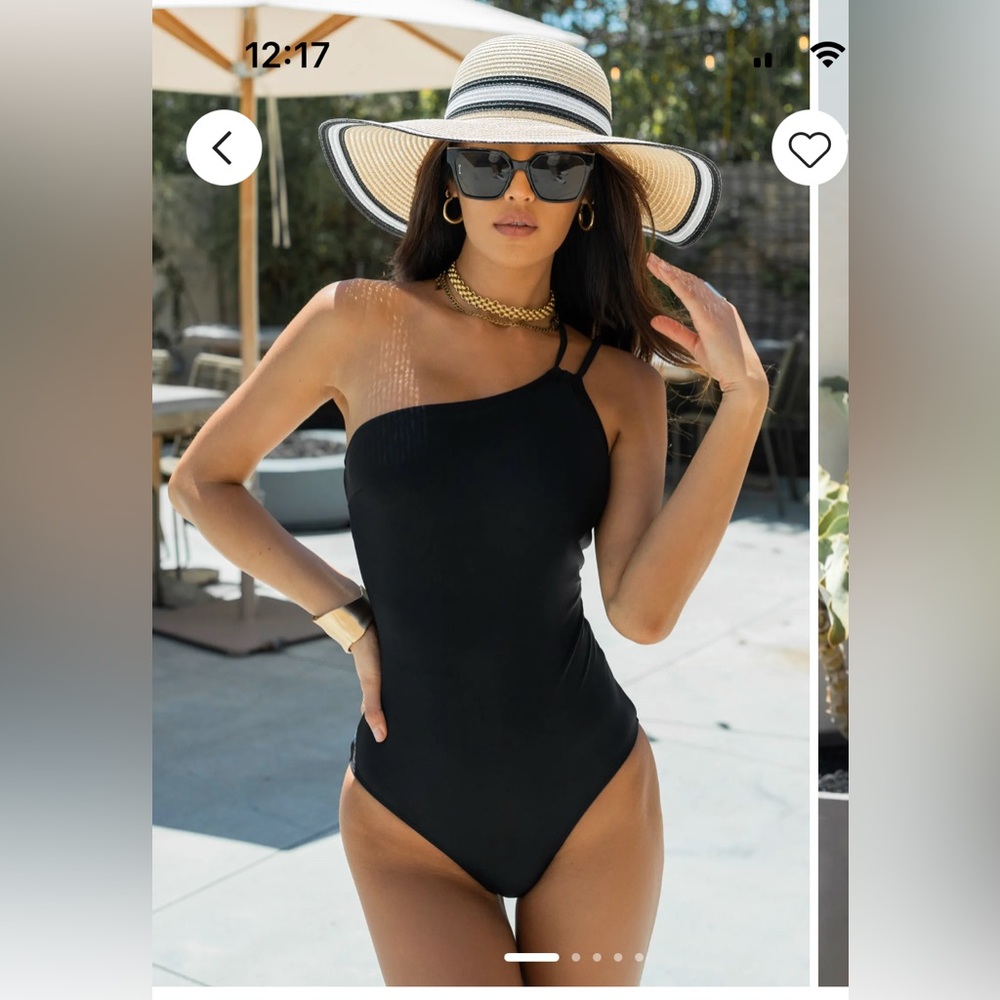 Cupshe Italian Voyage One piece One shoulder swim suit